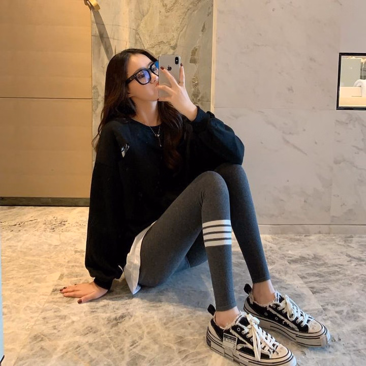 Quần Legging 3 Sọc Chân Chất Liệu Len Cotton Cạp Cao Siêu Tôn Dáng Dành Cho Bạn Nữ - Diepchi Fashion - Ảnh 5