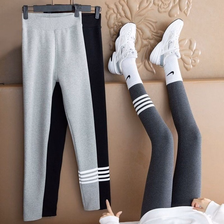 Quần Legging 3 Sọc Chân Chất Liệu Len Cotton Cạp Cao Siêu Tôn Dáng Dành Cho Bạn Nữ - Diepchi Fashion - Ảnh 3