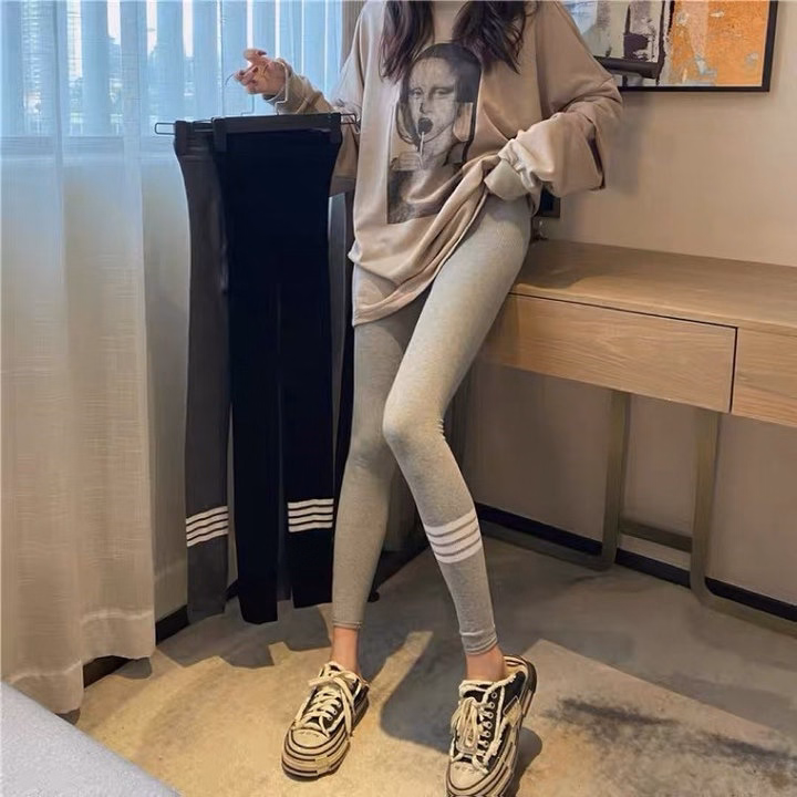 Quần Legging 3 Sọc Chân Chất Liệu Len Cotton Cạp Cao Siêu Tôn Dáng Dành Cho Bạn Nữ - Diepchi Fashion - Ảnh 2