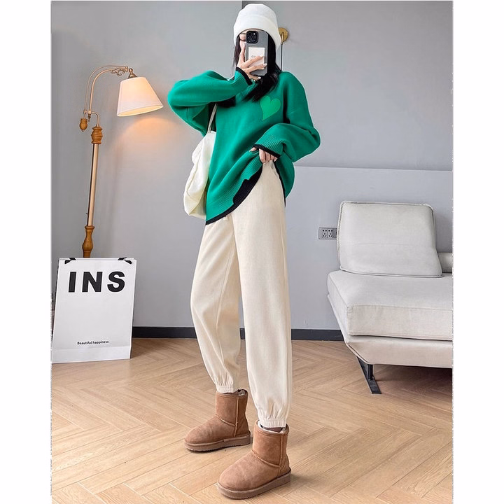 Quần Nhung Tăm Bo Gấu, Chất Liệu Dày Dặn Kiểu Dáng Trẻ Trung Dành Cho Nữ - Diepchi Fashion - Ảnh 3