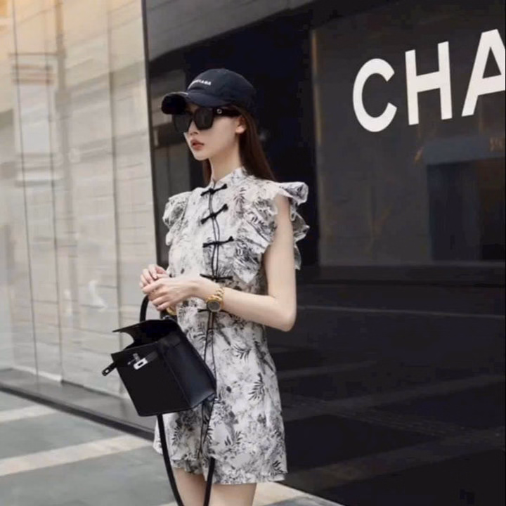 Set Bộ Đồ Nữ Áo Cổ Tàu Bèo Vai (Có Lót) Bh956 - Nana House