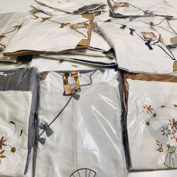 Set Bộ Đồ Lam Cổ Tàu Đi Chùa Thanh Lịch Sh1207 - Sam Store - Ảnh 4