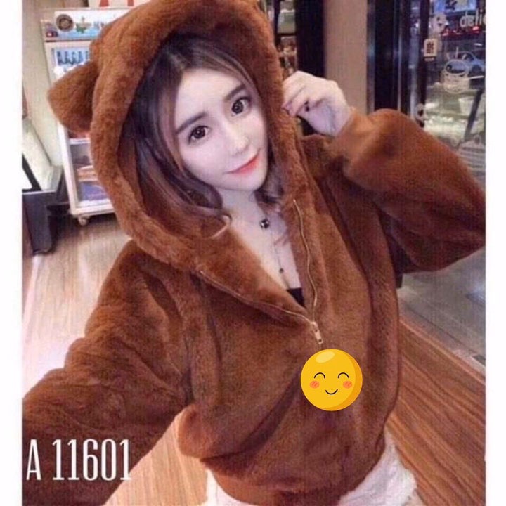 Áo Khoác Lông Gấu Nữ Quảng Châu Loại 1 - Ảnh 6