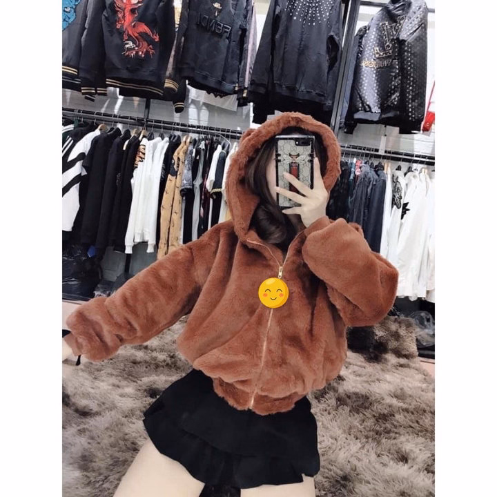 Áo Khoác Lông Gấu Nữ Quảng Châu Loại 1 - Ảnh 2