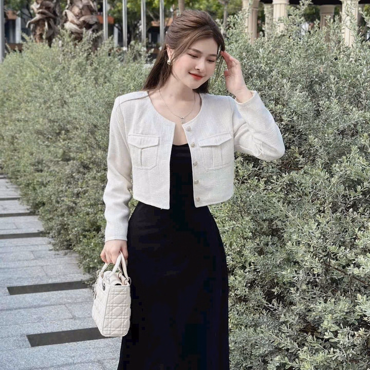 Set Áo Khoác Dạ Linen Kèm Đầm Dài Cotton Lạnh Sh908 - Sam Store - Ảnh 2