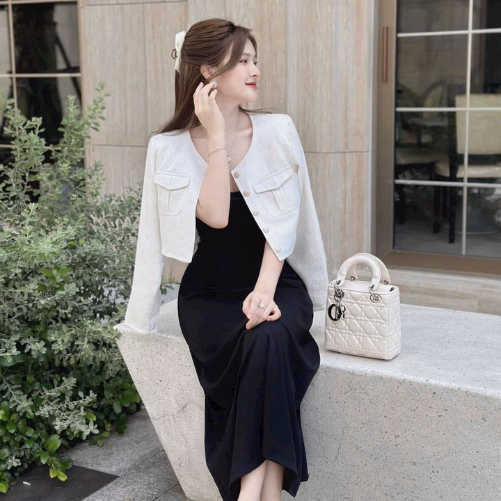 Set Áo Khoác Dạ Linen Kèm Đầm Dài Cotton Lạnh Sh908 - Sam Store - Ảnh 5