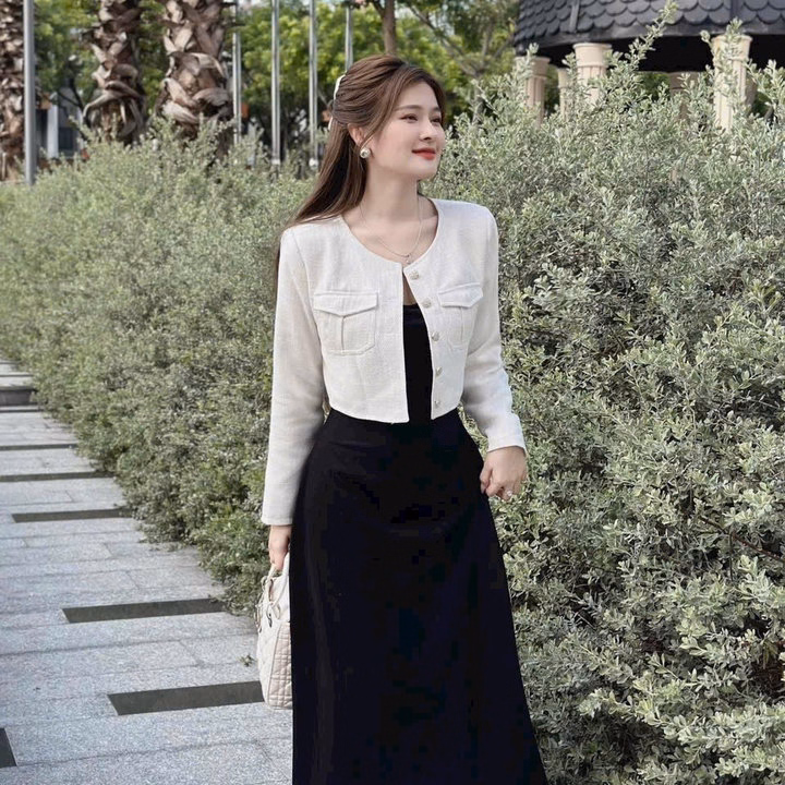 Set Áo Khoác Dạ Linen Kèm Đầm Dài Cotton Lạnh Sh908 - Sam Store - Ảnh 8