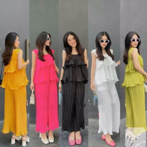 Set Bộ Đồ Nữ Dập Ly Áo Sát Nách Quần Dài St967 - Sam Store