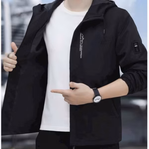 Áo Khoác Dù Ép 3 Lớp Siêu Dày Có Nón Chữ Thêu - Htm Fashion