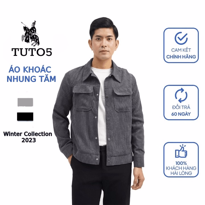 Áo Khoác Nam Nhung Tăm Tuto5 Menswear Kn02 - Túi Hộp, Cúc Bấm,Kiểu Dáng Hàn Quốc,Chất Liệu Cao Cấp Form Rộng Ấm Áp - Tuto5 - Ảnh 6