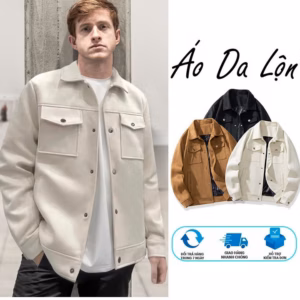 Áo Khoác Nam Da Lộn Tuto5 Menswear Kn02 - Túi Hộp, Cúc Bấm,Kiểu Dáng Hàn Quốc,Chất Liệu Cao Cấp Form Rộng Ấm Áp - Tuto5