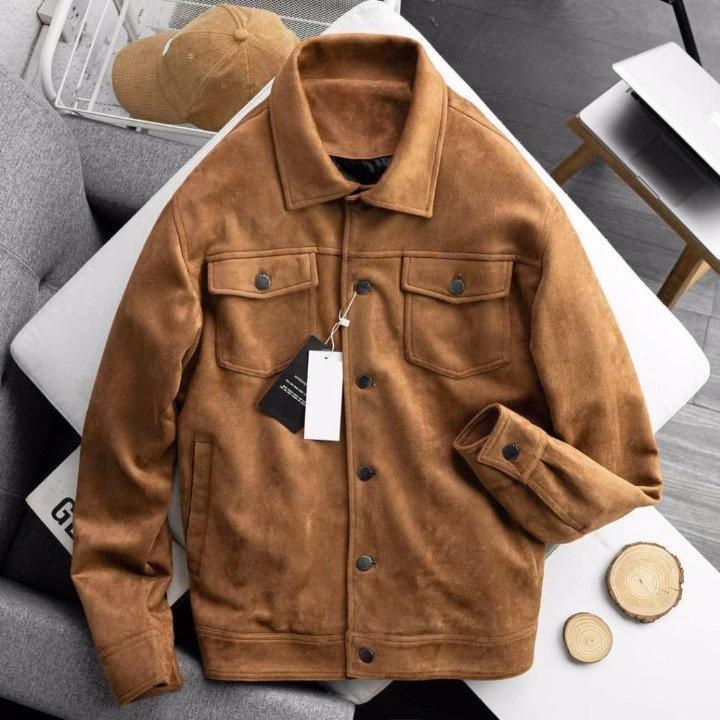 Áo Khoác Nam Da Lộn Tuto5 Menswear Kn02 - Túi Hộp, Cúc Bấm,Kiểu Dáng Hàn Quốc,Chất Liệu Cao Cấp Form Rộng Ấm Áp - Tuto5 - Ảnh 6