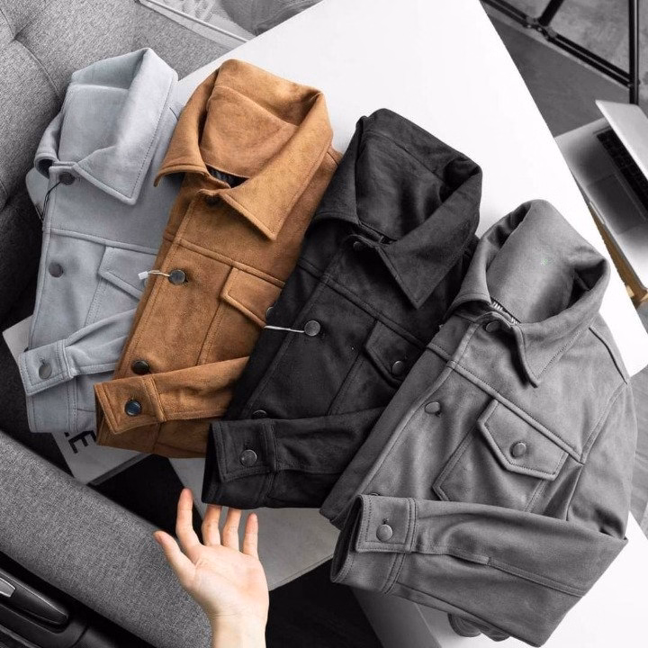 Áo Khoác Nam Da Lộn Tuto5 Menswear Kn02 - Túi Hộp, Cúc Bấm,Kiểu Dáng Hàn Quốc,Chất Liệu Cao Cấp Form Rộng Ấm Áp - Tuto5 - Ảnh 9