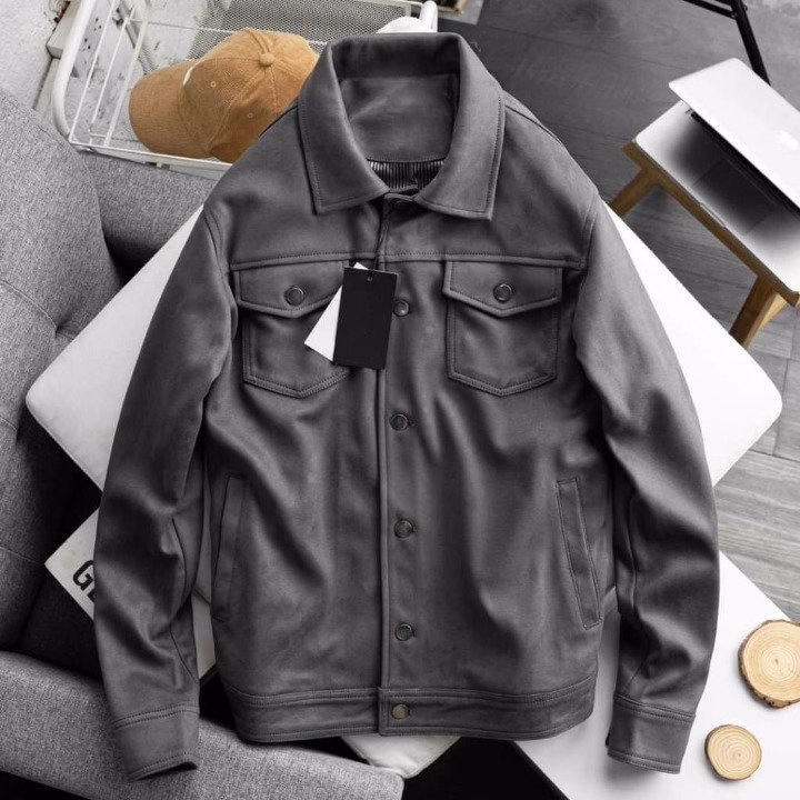 Áo Khoác Nam Da Lộn Tuto5 Menswear Kn02 - Túi Hộp, Cúc Bấm,Kiểu Dáng Hàn Quốc,Chất Liệu Cao Cấp Form Rộng Ấm Áp - Tuto5 - Ảnh 7