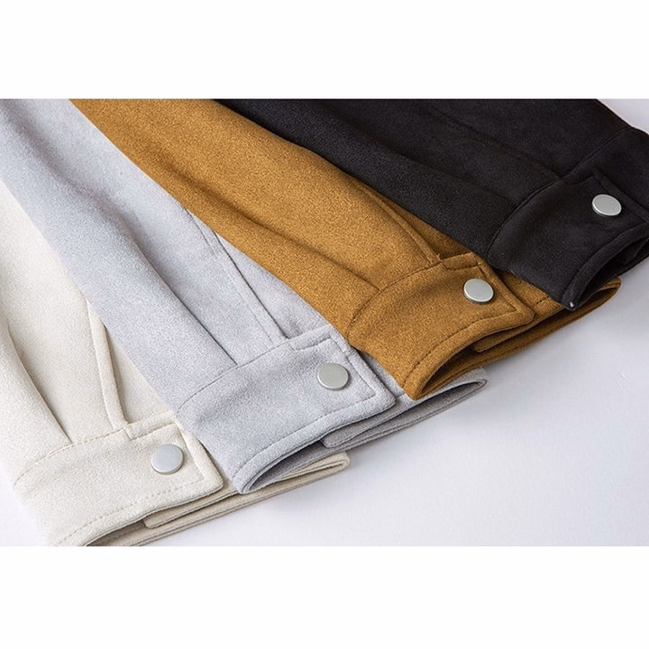 Áo Khoác Nam Da Lộn Tuto5 Menswear Kn02 - Túi Hộp, Cúc Bấm,Kiểu Dáng Hàn Quốc,Chất Liệu Cao Cấp Form Rộng Ấm Áp - Tuto5 - Ảnh 11