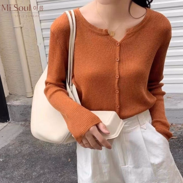 Áo Len Dài Tay 7 Khuy Giữa , Đa Dạng Màu Sắc, Chất Liệu Mềm Mịn Co Giãn Thoải Mái Sldca72 - Diepchi Fashion - Ảnh 5