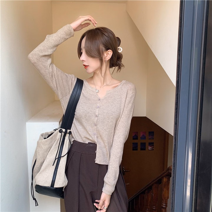 Áo Len Dài Tay 7 Khuy Giữa , Đa Dạng Màu Sắc, Chất Liệu Mềm Mịn Co Giãn Thoải Mái Sldca72 - Diepchi Fashion - Ảnh 4