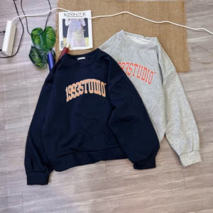 Áo Hoodie Nỉ Cổ Chui Không Nón In Họa Tiết Chữ19935Tudio - Htm Fashion