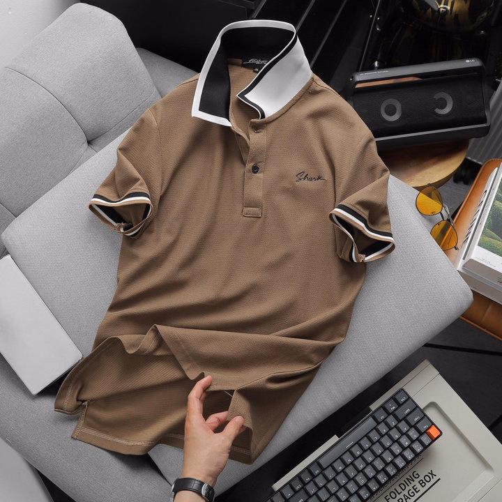 Áo Thun Cổ Bẻ Shark Thun Cotton Lục Giác Cao Cấp, Co Giãn Mềm Mại P206 - Lady'S Passion - Ảnh 15