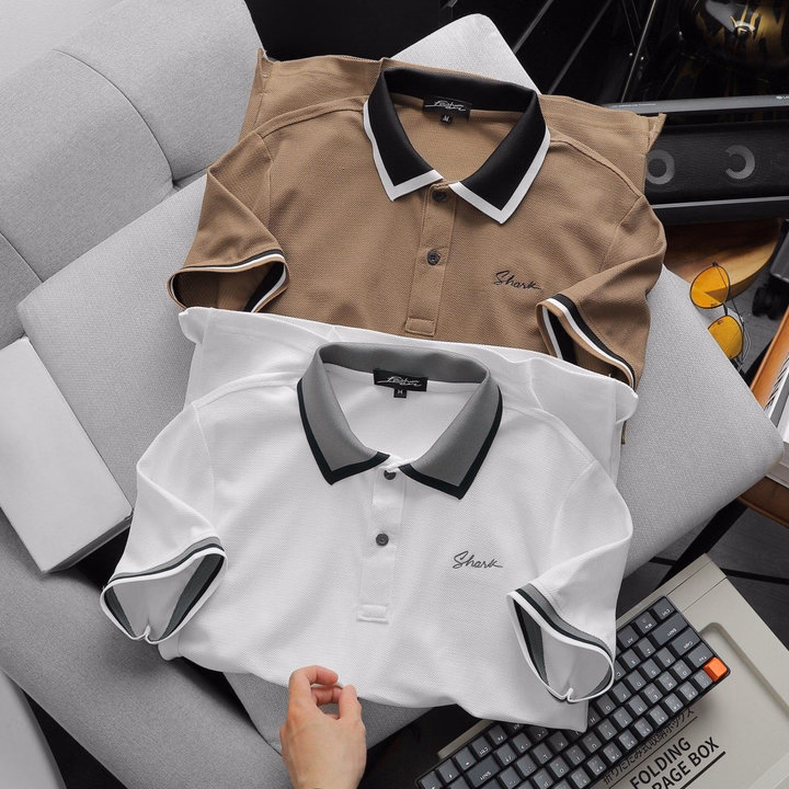 Áo Thun Cổ Bẻ Shark Thun Cotton Lục Giác Cao Cấp, Co Giãn Mềm Mại P206 - Lady'S Passion - Ảnh 16