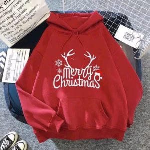 Áo Hoodie Vải Nỉ Nam Nữ In Chữ Merry Christmas Couple Form Rộng Tp79 - Phương Store