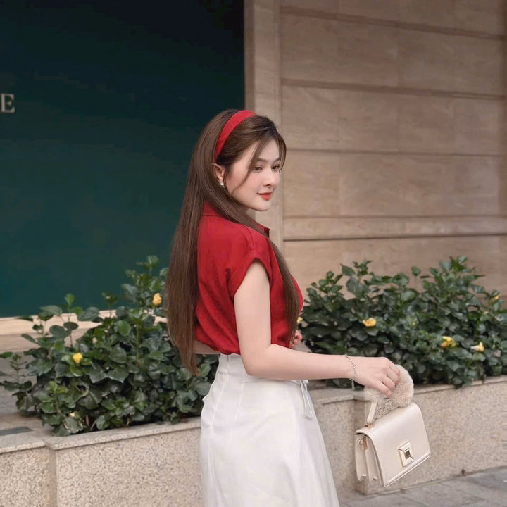 Set Áo Sơmi Lụa Kèm Chân Váy Cotton Lạnh Sh908- Nana House - Ảnh 4