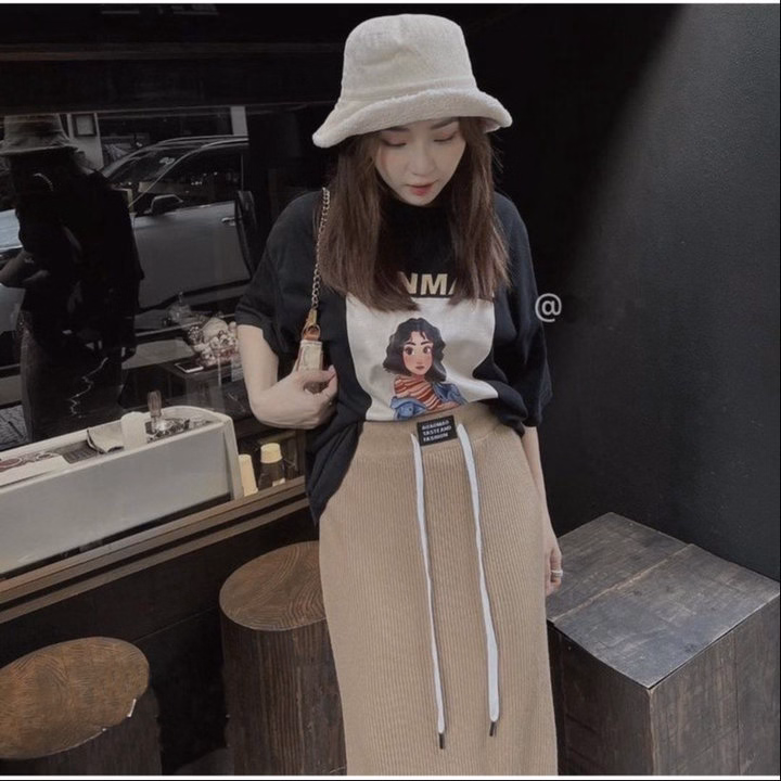 Chân Váy Len Bút Chì Dáng Dài Phối Tag Phong Cách Hàn Quốc Dành Cho Bạn Nữ - Ảnh 3