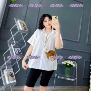 Áo Sơ Mi Nữ Thêu Gấu Lông - Ausa House