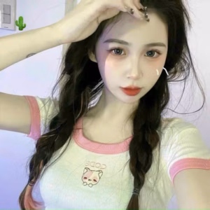 Áo Thun Nữ Croptop Cổ Tròn Tay Ngắn Thêu Mèo Gods - Ausa House