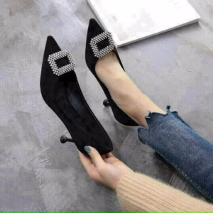Giày Nữ Cao Gót 7 Phân Mũi Nhọn Đính Đá Sh1254-Sam Store