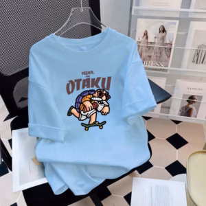 Áo Thun Cotton Sượt Co Giãn 4 Chiều- Free Size - In Chữ Dtaku -- Shop Mẹ Bống