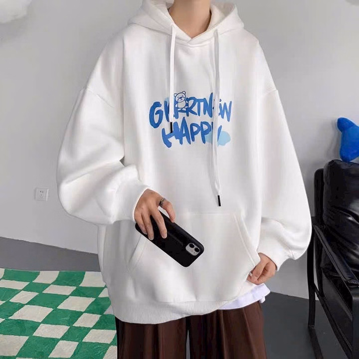 Áo Hoodie Nam Nữ Đều Mặc Được Chất Vải Nỉ In Chữ Gkk Happy Tp152 - Golden Dream