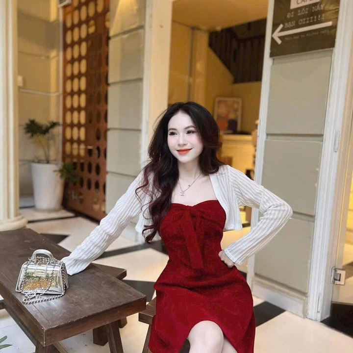 Set Đầm Nhung Cup Ngực Kèm Áo Khoác Ren St1030 - Sam Store - Ảnh 3