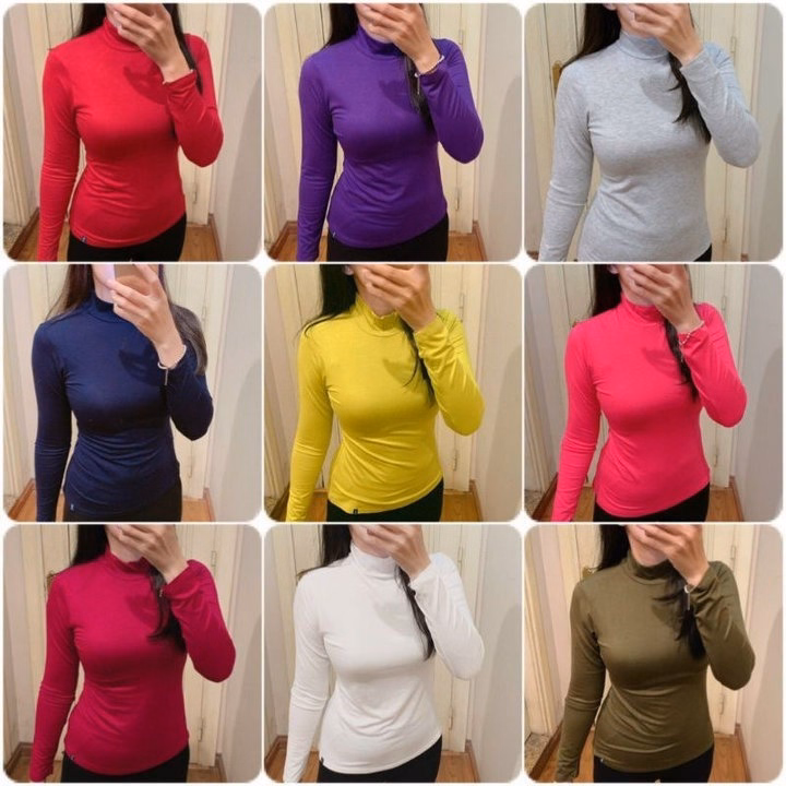 Combo 5 Áo Giữ Nhiệt Nữ Cổ 5P Cotton Hàng Made In Việt Nam Size Xxl - Ảnh 2