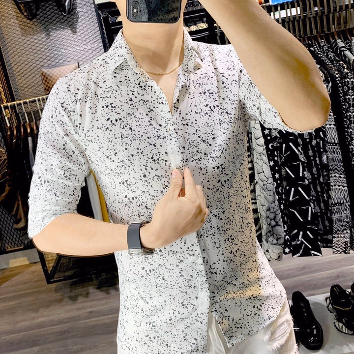 Áo Sơ Mi Họa Tiết Nam Tuto5 Menswear Sml01 - Sơ Mi Dài Tay Lụa Hàn Chấm Bi Slim Fit Cao Cấp Ít Nhăn, Phong Cách, Độc Bản - Ảnh 5