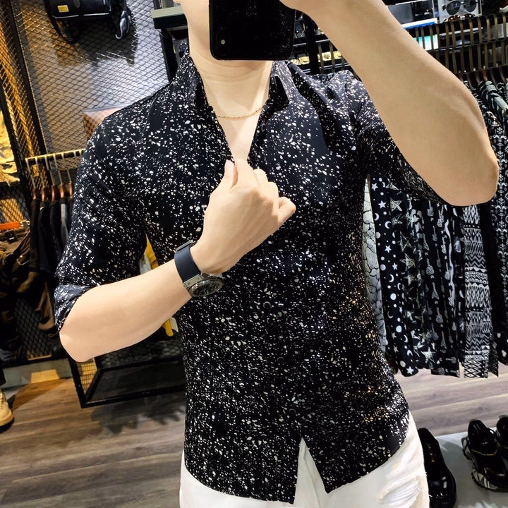 Áo Sơ Mi Họa Tiết Nam Tuto5 Menswear Sml01 - Sơ Mi Dài Tay Lụa Hàn Chấm Bi Slim Fit Cao Cấp Ít Nhăn, Phong Cách, Độc Bản - Ảnh 2