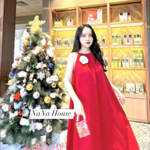 Sale Sốc 50% Váy Maxi Đi Biển Cổ Yếm Dáng Dài Đính Bông B3 - Nana House