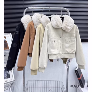Áo Khoác Dạ Ngắn Nữ Lót Lông Trơn Siêu Hot - Htm Fashion