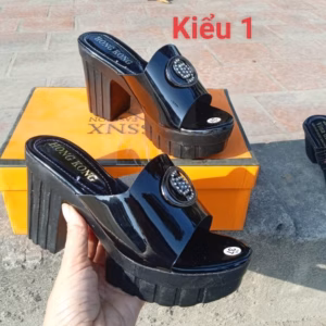 Dép Nữ Trung Niên Cao Cấp, Đế Cao 9 Cm, - Haanh