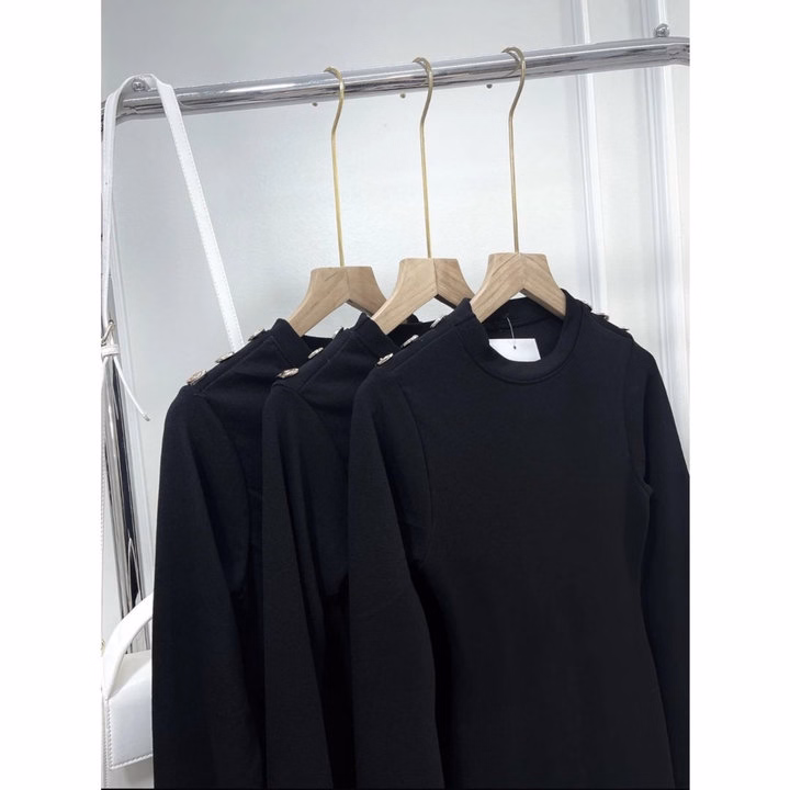 Váy Body Phối Khuy Ngọc , Form Dáng Ôm Eo Co Dãn - Ảnh 4