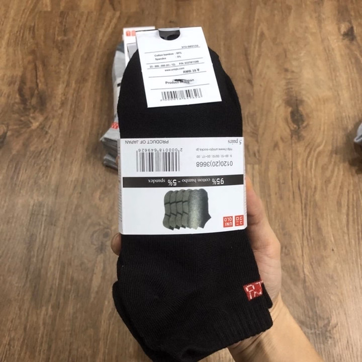 Tất Nam Uni Qlo Cổ Ngắn - Haanh - Ảnh 3