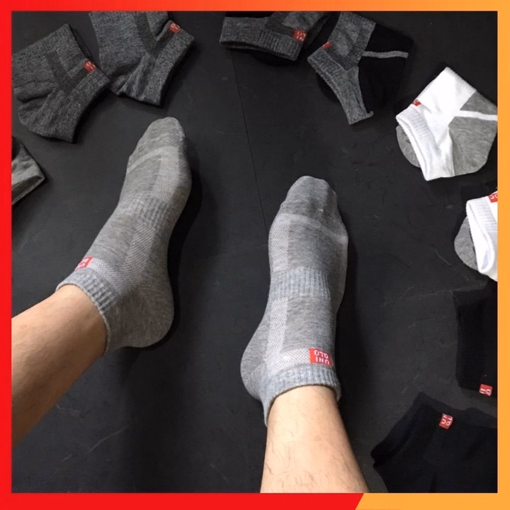 Tất Nam Uni Qlo Cổ Ngắn - Haanh - Ảnh 4