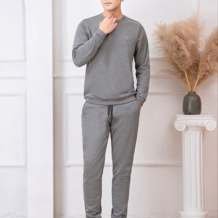 Bộ Nỉ Cổ Tròn Màu Ghi Nhạt Aligro Bn.14 - Aligro - Ảnh 5