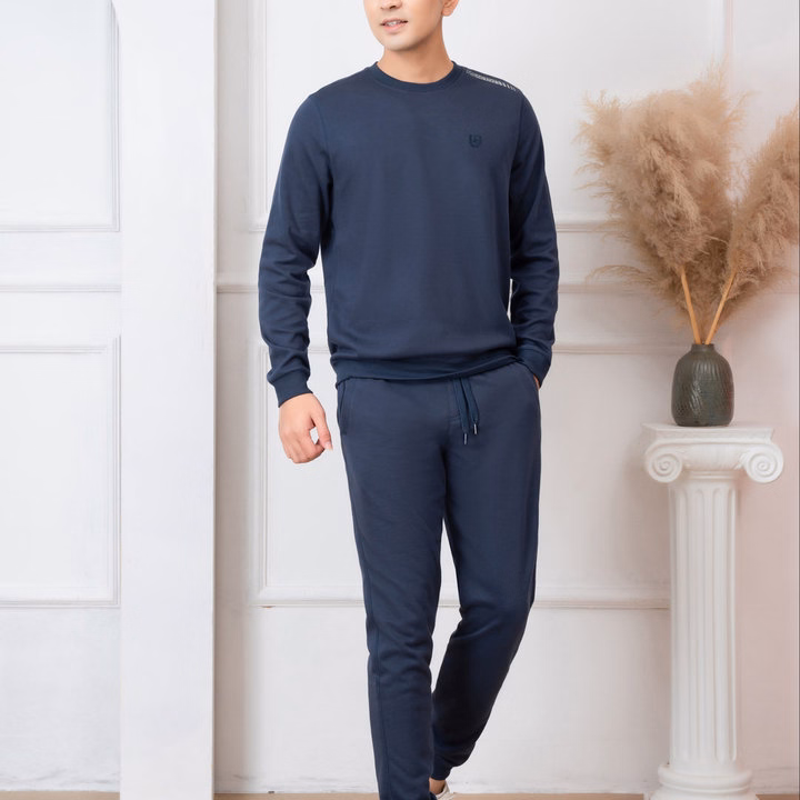 Bộ Nỉ Aligro Cổ Tròn Màu Navy Bn.11 - Aligro - Ảnh 5
