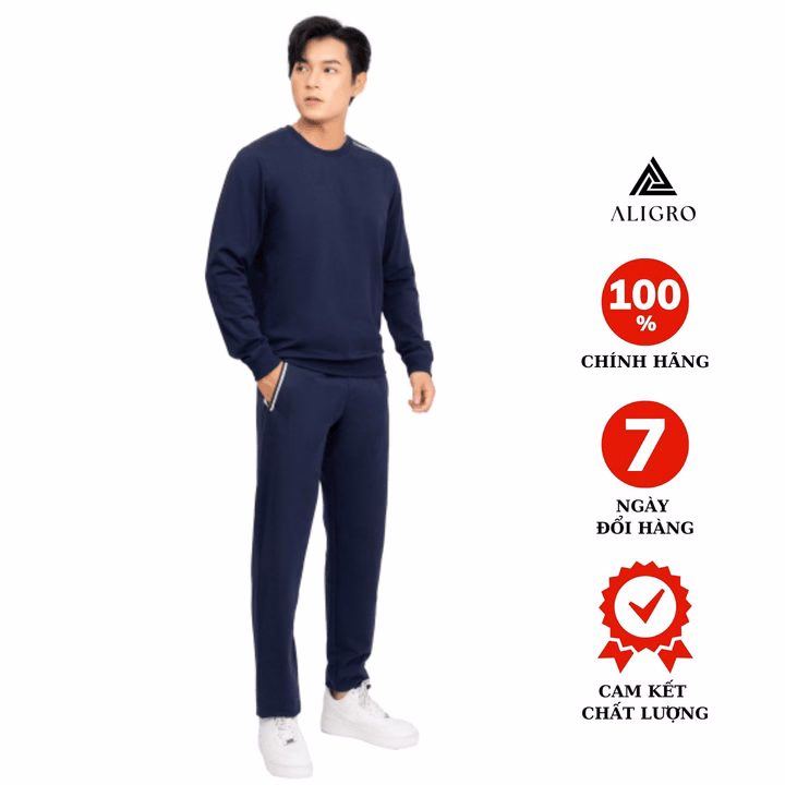 Bộ Nỉ Nam Aligro Màu Xanh Than Bn4 - Aligro