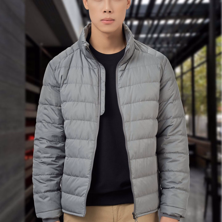 Áo Khoác Lông Vũ Màu Xám Chất Liệu Cao Cấp Mềm Mịn Siêu Nhẹ Giữ Nhiệt Aligro Algalv.22 - Aligro - Ảnh 4