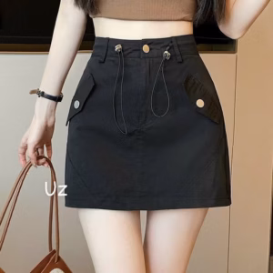 Chân Váy Kaki Xỏ Dây Rút Có Quần Bên Trong 44-55Kg - Be Yourself