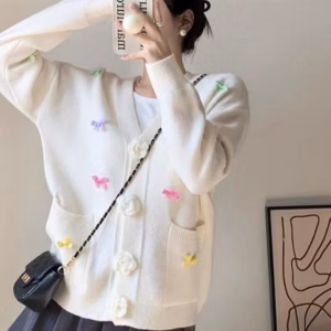 Áo Khoác Cardigan Nữ Cúc Hoa Phong Cách Retro Simmy Đáng Yêu Pp570 - Pipi Store