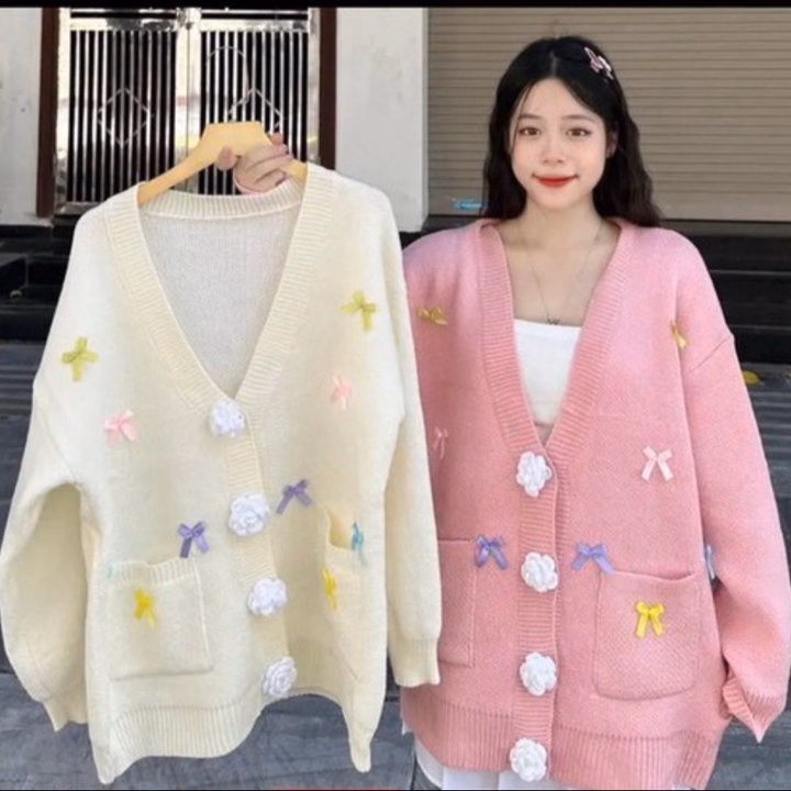 Áo Khoác Cardigan Nữ Cúc Hoa Phong Cách Retro Simmy Đáng Yêu Pp570 - Pipi Store - Ảnh 9