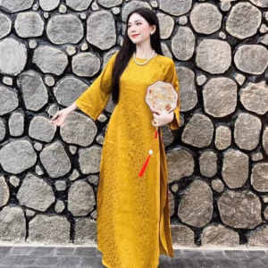 Set Bộ Áo Dài Cách Tân Gấm Kèm Quần Lụa St1258- Sam Store